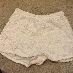 White summer shorts